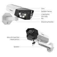 Reolink Duo 2 WiFi IP Κάμερα Παρακολούθησης Wi-Fi 4K Αδιάβροχη με Αμφίδρομη Επικοινωνία
