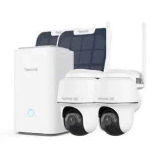 Wireless Security System With 4K PT Standalone Battery/Solar Wi-Fi Cameras