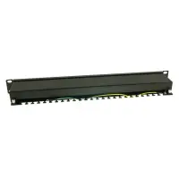 Patch panel, 24 STP 5e ports, standard rack 19", 1U