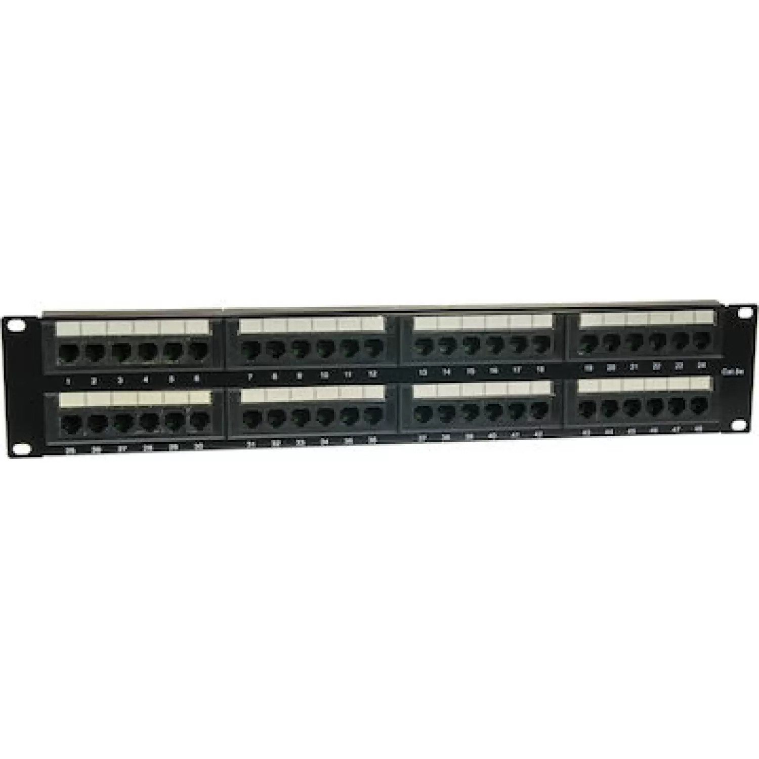 Patchpanel UTP cat 5e dual block 48P Rack 19" 2U